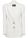 Balmain 2-button Single-breasted Crepe Blazer In ホワイト