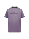 Maison Margiela Purple T-shirt With Logo Embroidery In Cotton Woman In Purple