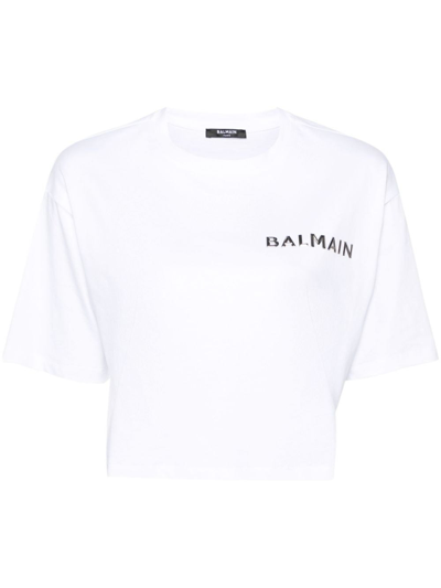 Balmain Cotton Jersey T-shirt In ホワイト