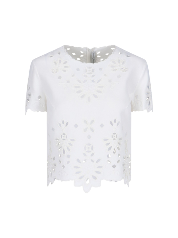 Ermanno Scervino lace-panelled shirt - Blue