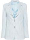 Tagliatore Single-breasted Denim Blazer In Blue