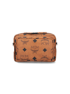 Mcm Shoulder Bag With Adjustable Strap And Front Pocket In Brown