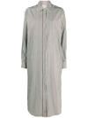 Forte Forte Forte_forte Chic Striped Taffeta Chemisier Dress In Green