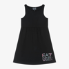 EA7 EA7 EMPORIO ARMANI GIRLS BLACK JERSEY DRESS