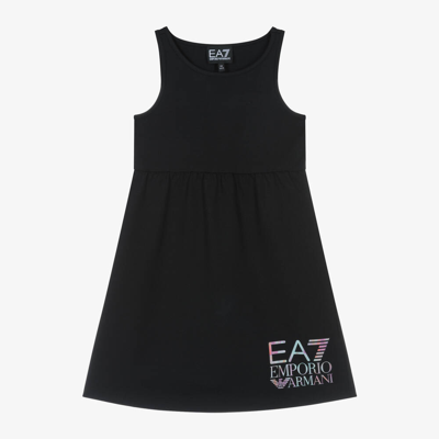 Ea7 Babies'  Emporio Armani Girls Black Jersey Dress