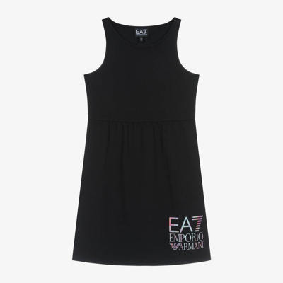 Ea7 Emporio Armani Teen Girls Black Jersey Dress