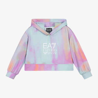 Ea7 Kids'  Emporio Armani Girls Pink Ombré Cropped Hoodie