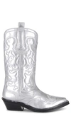 GANNI EMBROIDERED WESTERN BOOT