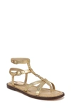 Sam Edelman Talya Ankle Strap Sandal In Gold