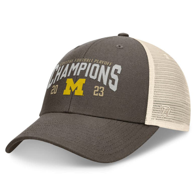 Top Of The World Heather Gray Michigan Wolverines College Football Playoff 2023 National Champions