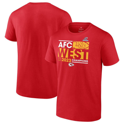 Fanatics Branded Red Kansas City Chiefs 2023 Afc West Division Champions Conquer T-shirt
