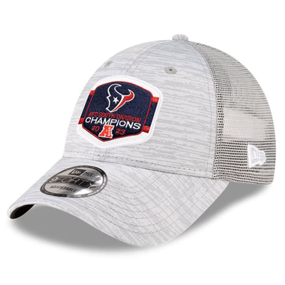 New Era Heather Gray Houston Texans 2023 Afc South Division Champions Locker Room Trophy Collection