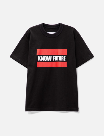 Sacai Know Future T-shirt In Black