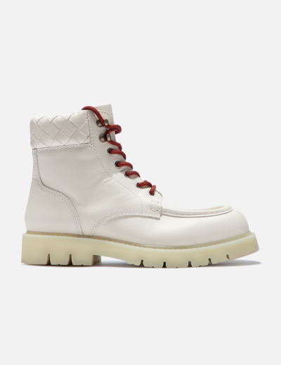 Bottega Veneta Haddock Lace-up Ankle Boot In White