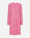 DOLCE & GABBANA BRANDED FLORAL CORDONETTO LACE COAT