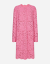 Dolce & Gabbana Dolce  Gabbana Floral Lace Cordonetto Coat In Pink