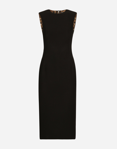 Dolce & Gabbana Wool Sheath Dress In Black