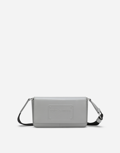 Dolce & Gabbana Calfskin Mini Bag In Grey