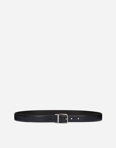 Dolce & Gabbana Calfskin Belt In Blue