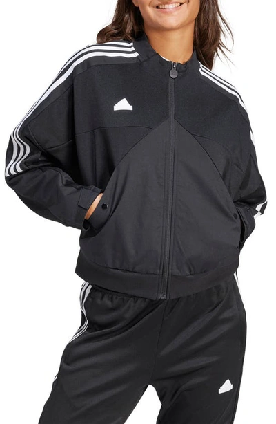Adidas Originals Tiro Cotton Track Jacket In Black