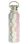 Collina Strada Crystal Embellished Insulated Water Bottle In Wavy Multi