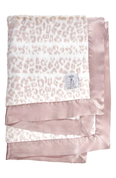 Little Giraffe Luxe Leshiba Baby Blanket In Dusty Pink