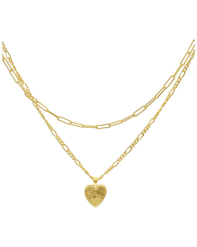 Adornia 14k Plated Chain Necklace Set In Gold