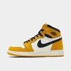 Nike Big Kids' Air Jordan Retro 1 High Og Casual Shoes In Yellow Ochre/black/sail