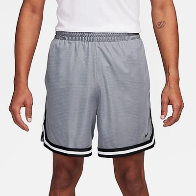Nike Men's Dna Dri-fit 6" Basketball Shorts Size Xl 100% Polyester/knit/fiber In Cool Grey/black/black