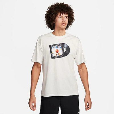 Nike Max90 Basketball T-shirt Men Summit White Graphic Print Cotton Dsg154