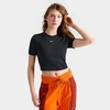 Nike Essential Slim Crop T-shirt In Black In Multi