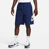 Nike Men's Club Woven Shorts In Midnight Navy/white
