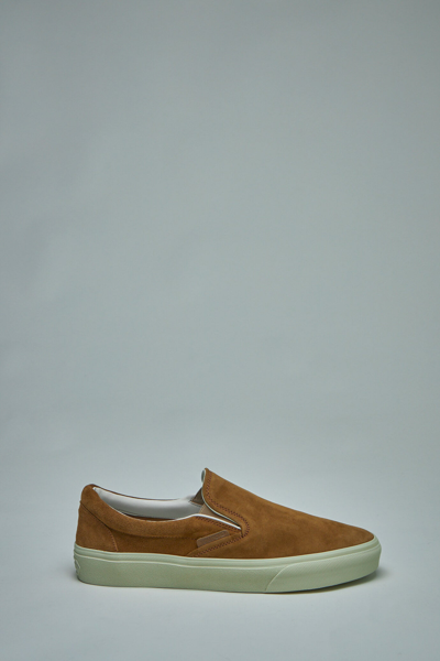 Tom Ford Suede Jude Slip On Trainer In Brown