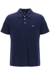 Apc Austin Polo Shirt With Logo Embroidery In Blue