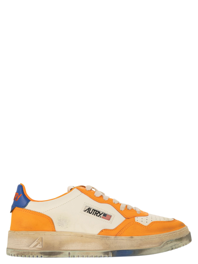 Autry Medalist - Super Vintage Trainers In Orange,white