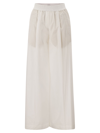 Brunello Cucinelli Women's Loose Fit Cotton Trousers