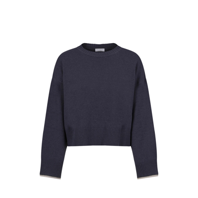 Brunello Cucinelli Sweater In Night Sky