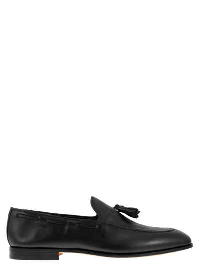 CHURCH'S CHURCH'S BRUSHED CALF LEATHER LOAFER