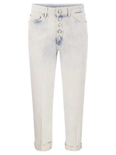 Dondup Koons Loose Jeans With Jewelled Buttons In White