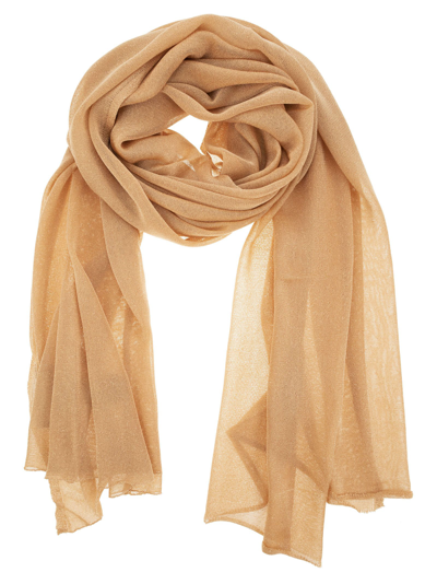 Fabiana Filippi Refined Viscose Yarn Scarf For Women In White