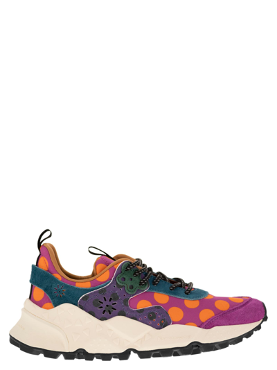 Flower Mountain Kotetsu - Sneakers In Suede And Technical Fabric In Multicolor