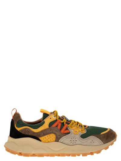 Flower Mountain Yamano 3 Trainers In Suede And Technical Fabric In Multi