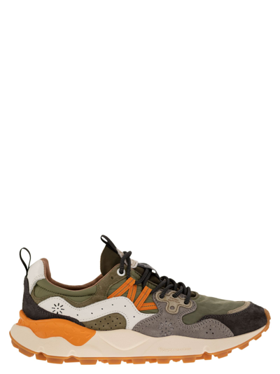 Flower Mountain Yamano 3 - Trainers In Suede And Technical Fabric In Anthracite