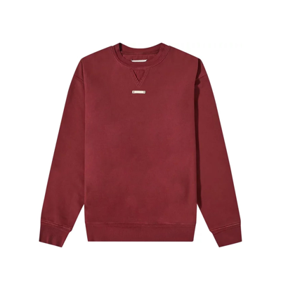 Maison Margiela Cotton Sweatshirt In Burgundy