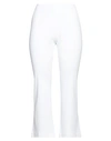 Kangra Woman Pants White Size 8 Viscose, Polyester