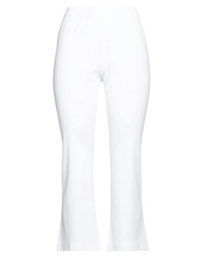 Kangra Woman Cropped Pants White Size 8 Viscose, Polyester