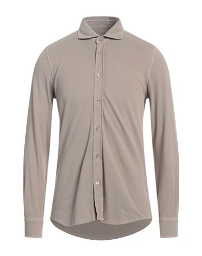 Circolo 1901 Man Shirt Khaki Size M Cotton, Elastane In Beige