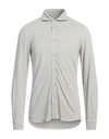 Circolo 1901 Man Shirt Grey Size L Cotton, Elastane