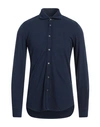 Circolo 1901 Man Shirt Midnight Blue Size Xl Cotton, Elastane