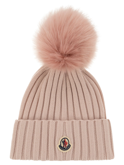 Moncler Hat With Pom-pom In Pink